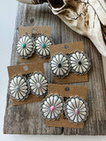 Western Large Concho Stud Earrings