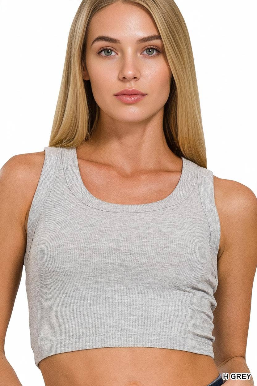 Ribbed Crop Tank Top