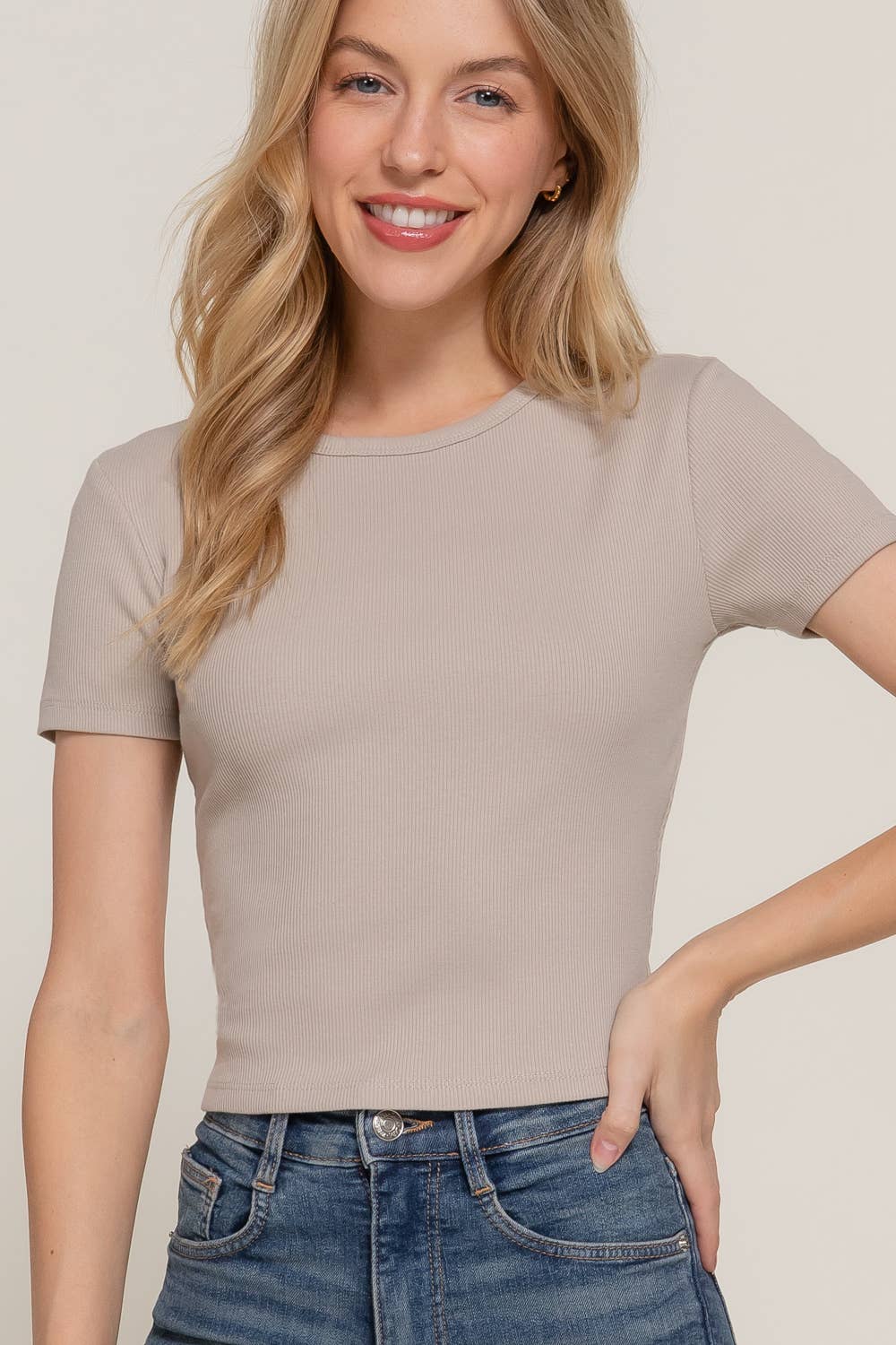 Cotton Jersey Baby Rib Tee