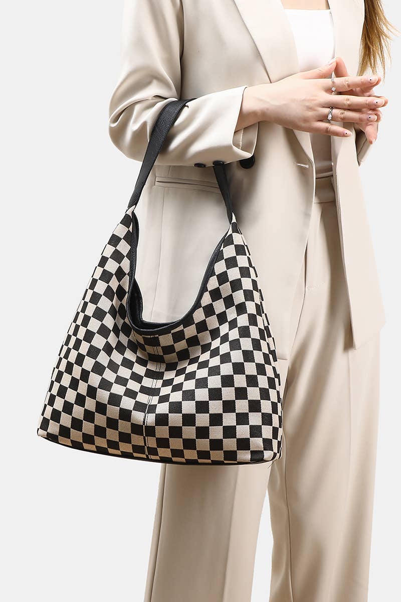 Checkered Tote Bag