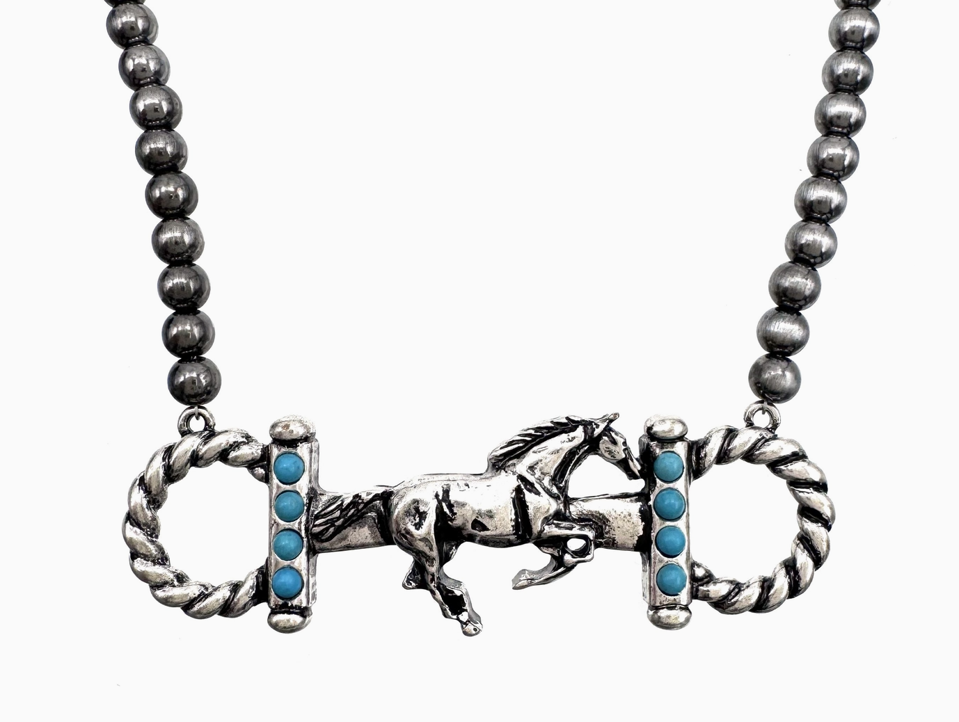 Preorder- Horsebit Horse Western Necklace Earrings Set